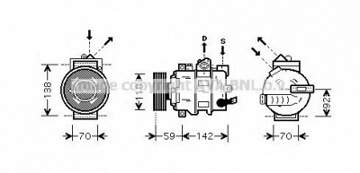 AVA QUALITY COOLING aik349 -  Компрессор, кондиционер